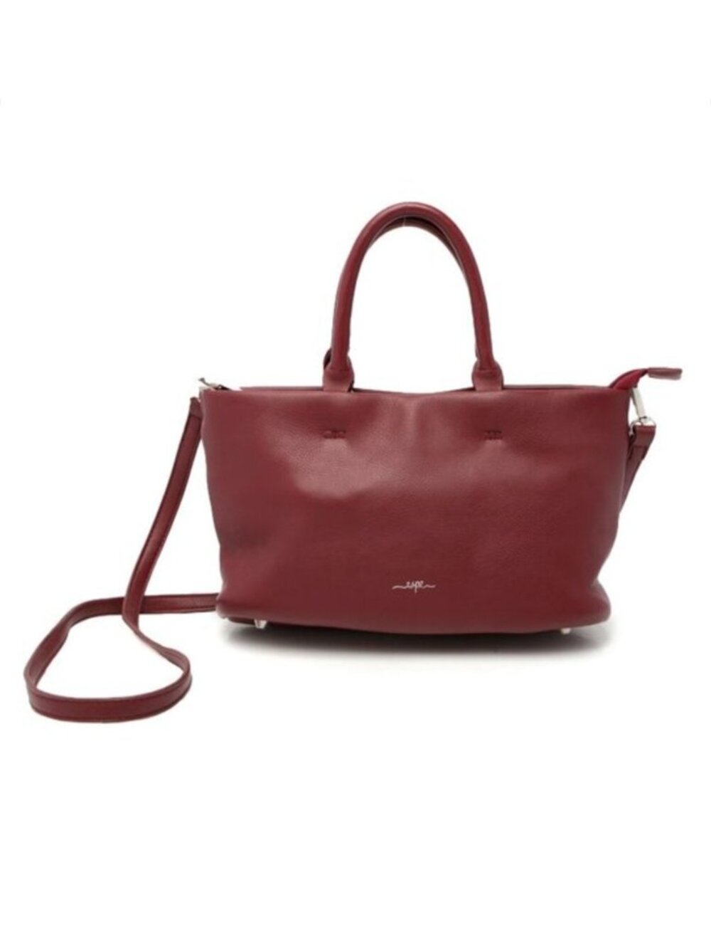 Espe Vegan Faux Leather Shoulder Bag Wine Red Handbag Satchel Purse